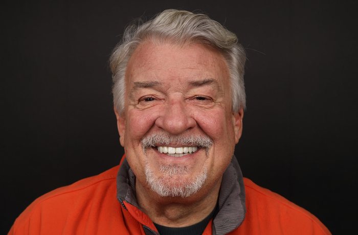 Smiling patient with restored teeth