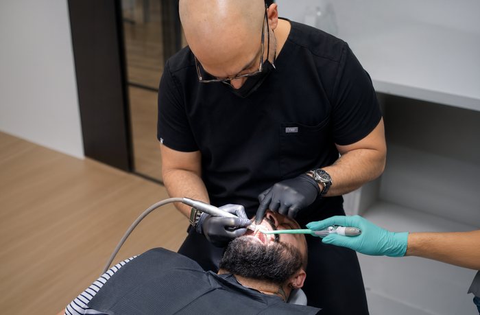 Dr. Silfa treating a patient