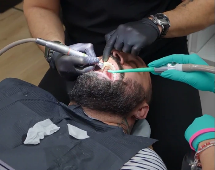 Dr. Silfa treating a patient